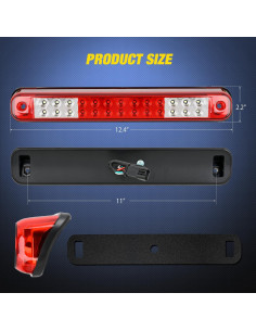 Luz de Freno LED Nilight Rojo para Chevy GMC C/K 1988-2000 2