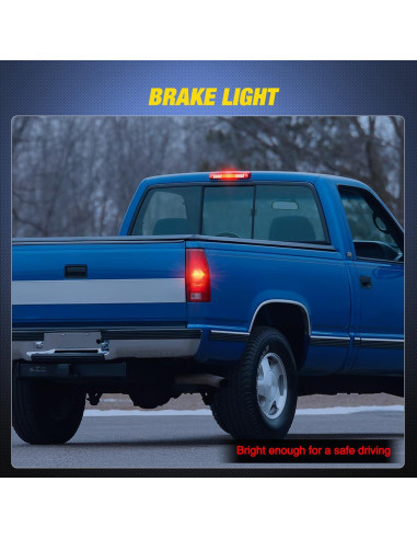 Luz de Freno LED Nilight Rojo para Chevy GMC C/K 1988-2000