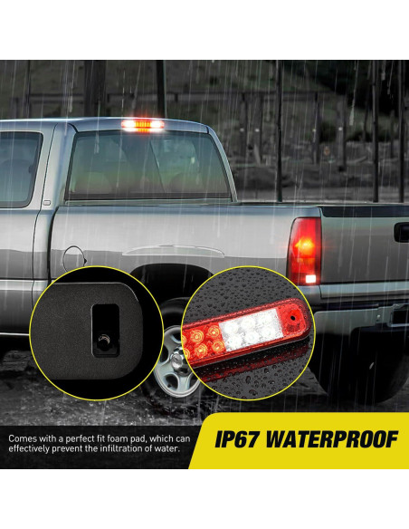 Luz de Freno LED Nilight Rojo para Chevy GMC C/K 1988-2000