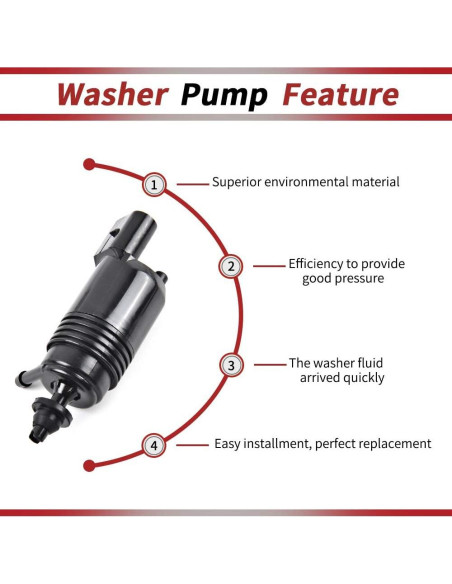 Bomba de Lavaparabrisas OTUAYAUTO para Chevy/GMC/Buick/Cadillac