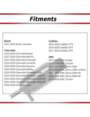 Bomba de Lavaparabrisas OTUAYAUTO para Chevy/GMC/Buick/Cadillac
