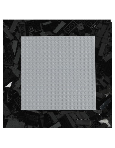 500 Ladrillos de Construcción 2x4 HUIZDQ + Base Placa Gris