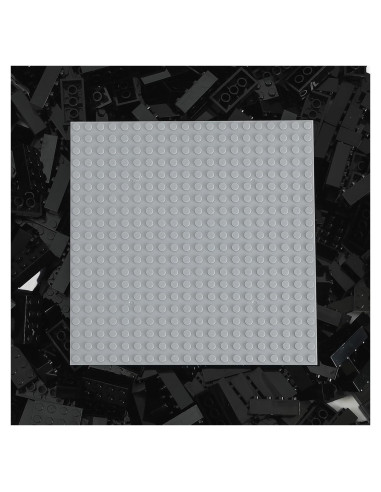 500 Ladrillos de Construcción 2x4 HUIZDQ + Base Placa Gris