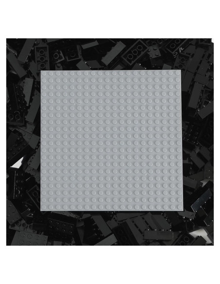 500 Ladrillos de Construcción 2x4 HUIZDQ + Base Placa Gris