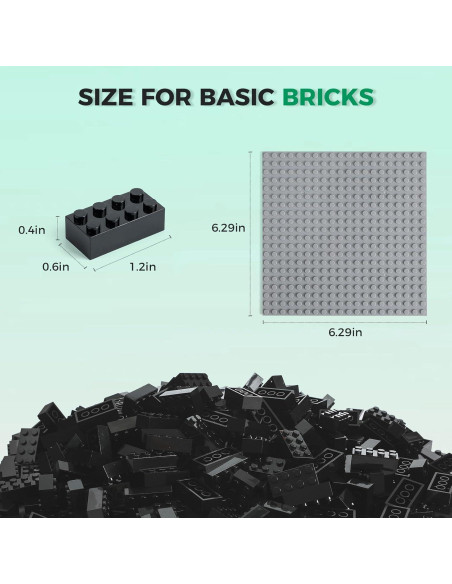 500 Ladrillos de Construcción 2x4 HUIZDQ + Base Placa Gris