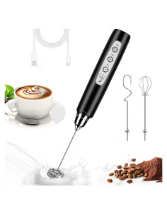 Espumador de Leche Eléctrico BSRGMS Negro 3 Velocidades