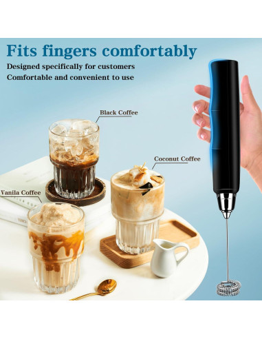 Espumador de Leche Eléctrico BSRGMS Negro 3 Velocidades