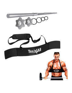 Yes4All Barra Recta Estándar 480LB 152.4cm y EZ Curl 119.4cm