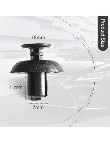 20 Clips de Cubierta de Motor TOPCNOEM 7mm para Toyota/Lexus