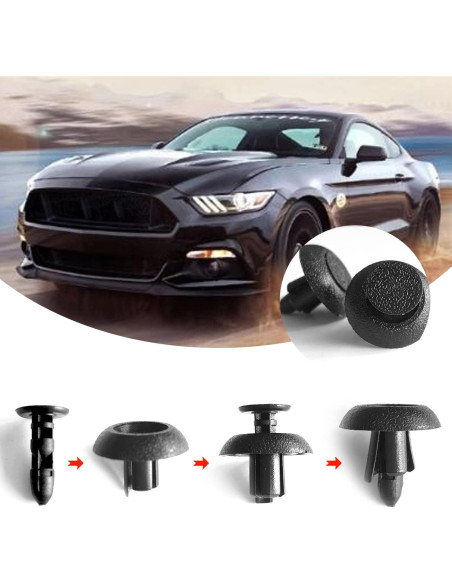 20 Clips de Cubierta de Motor TOPCNOEM 7mm para Toyota/Lexus