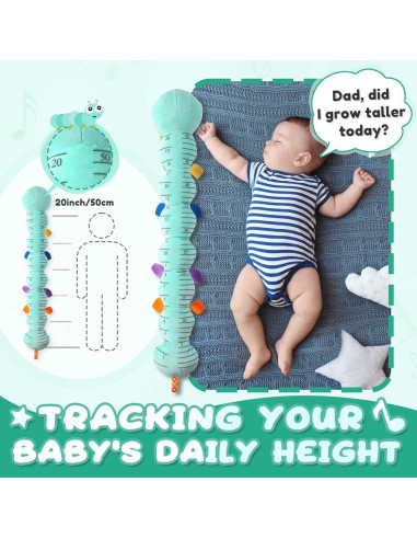 Juguete Musical Suave para Bebés AWOTOY Oruga Azul 0-12 Meses