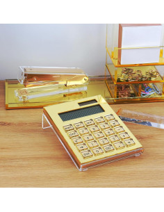 Calculadora Acrílica EXPUTRAN con Soporte, Pantalla LCD 12 Dígitos 2