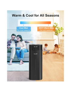 Humidificador Lacidoll 20L Vapor Frío y Caliente Negro 2