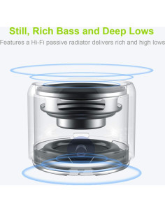 Altavoz Bluetooth EWA A106 Pro Impermeable Mini Negro 2