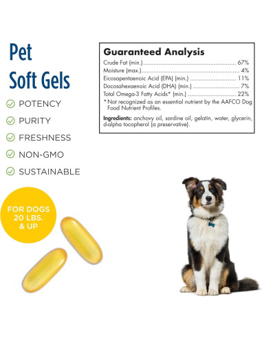 Omega-3 para Mascotas Nordic Naturals - 90 Gelatinas Blandas - 330 mg DHA