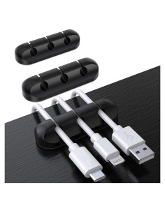 SOULWIT Clips Sujetacables Autoadhesivos Silicona - 3 Piezas