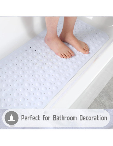 Alfombrilla de Ducha Antideslizante XKVUKXO 100x40 cm Gris