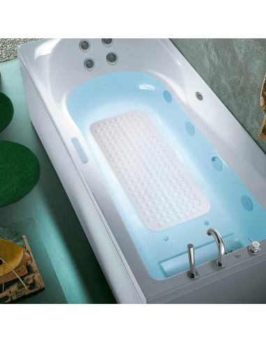 Alfombrilla de Ducha Antideslizante XKVUKXO 100x40 cm Gris