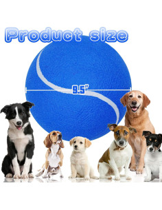 Pelota de Tenis Gigante para Perros Banfeng 24 cm Azul 2