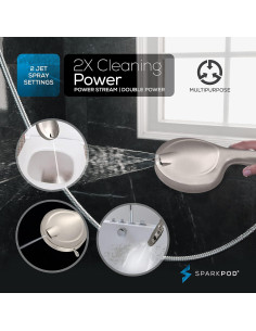 Cabezal de Ducha SparkPod 10 Modos Alta Presión 12.7 cm 2