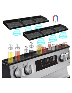 Estante Magnético de Cocina Hydream 30cm Silicona Negro