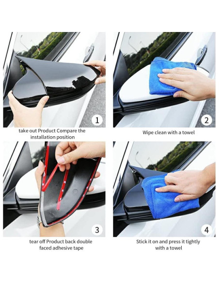 Cubierta de Espejo Retrovisor Toyota Camry 2018-2025 TKREENO Negro Brillante