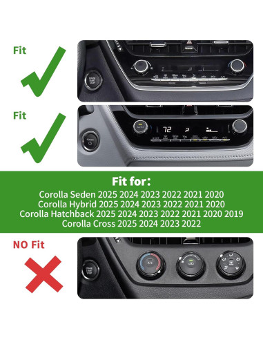 Cubierta de Perilla de Aluminio Polodunn para Toyota Corolla 2022-2025