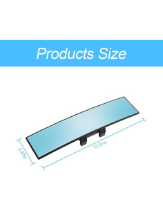 Espejo Retrovisor de Coche 8sanlione 30x7.37 cm Antideslumbrante 2