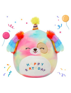 Almohada de Perro de Cumpleaños Easfan 20 cm Arcoíris Peluche