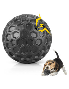 Pelota de perro DISSKNIC pequeña negra para masticar y jugar