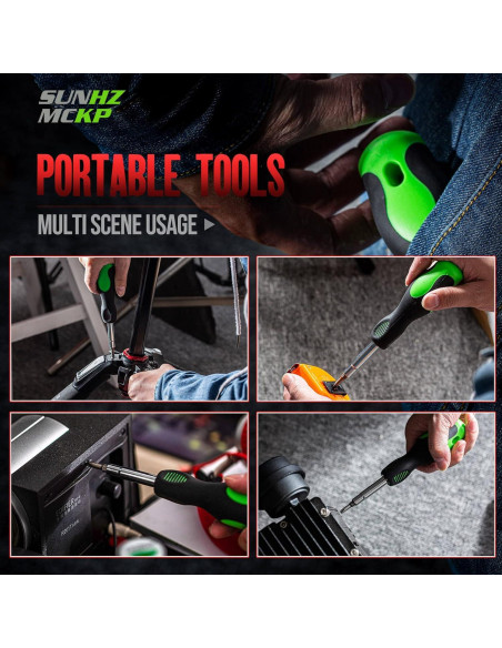 Destornillador 8 en 1 SUNHZMCKP, portátil y ergonómico