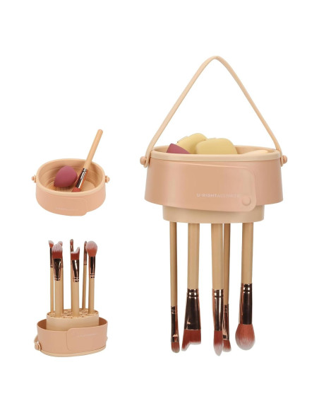 Alfombrilla Limpiadora de Brochas GOLIKEE 3 en 1 Silicona Khaki