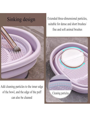 Alfombrilla Limpiadora de Brochas GOLIKEE 3 en 1 Silicona Khaki