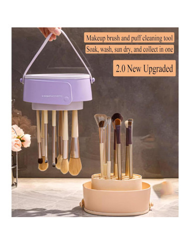 Alfombrilla Limpiadora de Brochas GOLIKEE 3 en 1 Silicona Khaki