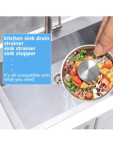Colador Tapón de Drenaje CARUUYI Acero Inoxidable 3-en-1