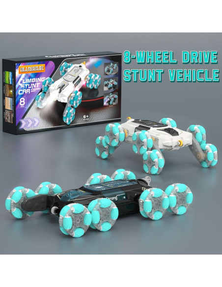 Coche Acrobático RC GLUISEUR 8WD Control Remoto Gestos Negro