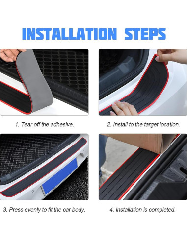 Protector de Parachoques Trasero XINLIYA Universal Negro 90 cm