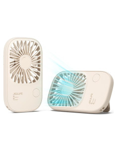 Ventilador de Mano JISULIFE Beige Portátil Recargable USB 3 Velocidades