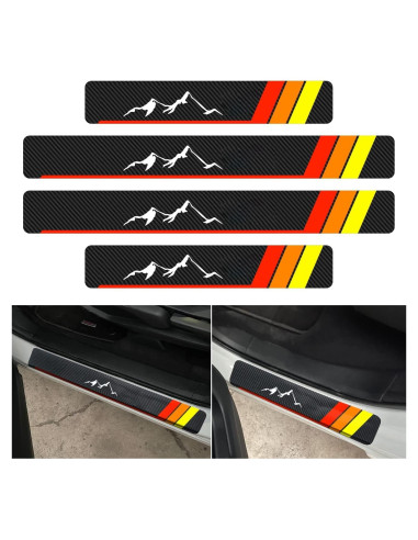 4 Protectores de Umbral de Puerta DAOPERS CHAXEL Fibra Carbono