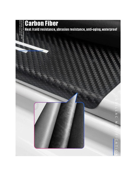 4 Protectores de Umbral de Puerta DAOPERS CHAXEL Fibra Carbono