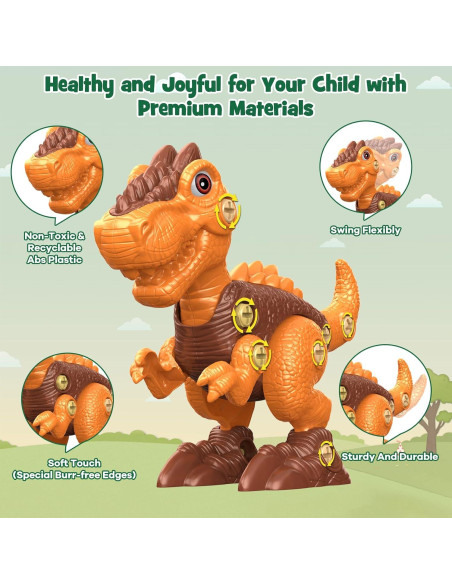 Juguete de Dinosaurio Desmontable Laradola con Taladro Eléctrico