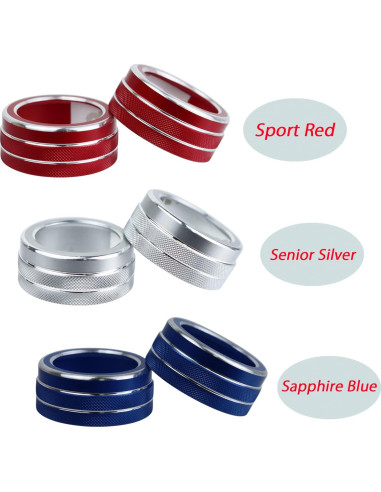 Anillo de Cubierta Botón Aire Acondicionado KEEGTBOX Azul para Toyota Corolla 2020-2022