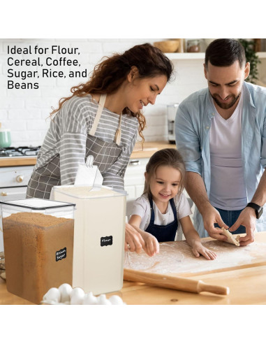 Contenedores de Almacenamiento Herméticos 8.5L 2PC Pluma Blanca