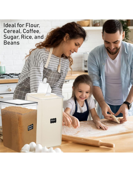 Contenedores de Almacenamiento Herméticos 8.5L 2PC Pluma Blanca