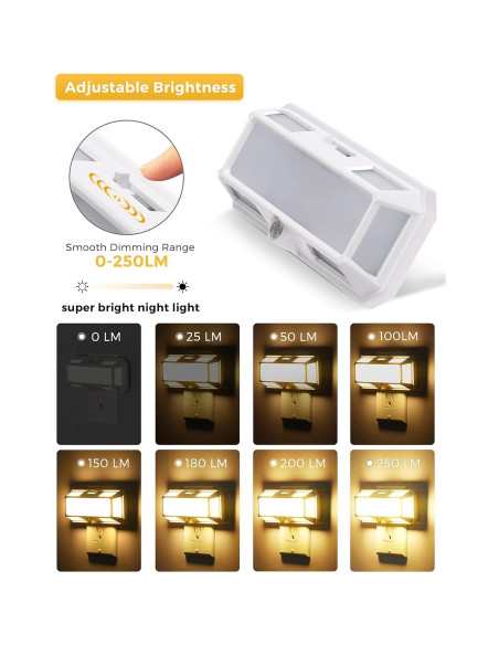 Luz Nocturna LED Regulable L LOHAS 2W 250LM Blanco Suave