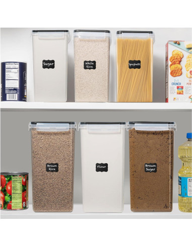 Contenedores de Almacenamiento Herméticos 8.5L 2PC Pluma Blanca