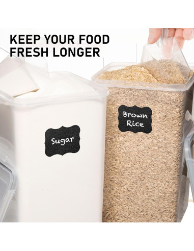 Contenedores de Almacenamiento Herméticos 8.5L 2PC Pluma Blanca