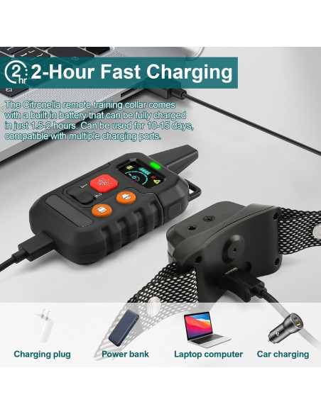 Collar de Entrenamiento de Citronela KDSZJDV T510 IPX7 para Perros
