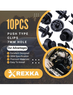 Clips de Retención para Radiador Toyota Lexus 10pcs 7mm 2