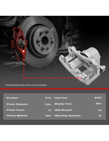 Caliper de Freno de Disco GAIASURGE para Toyota Camry 1997-2000